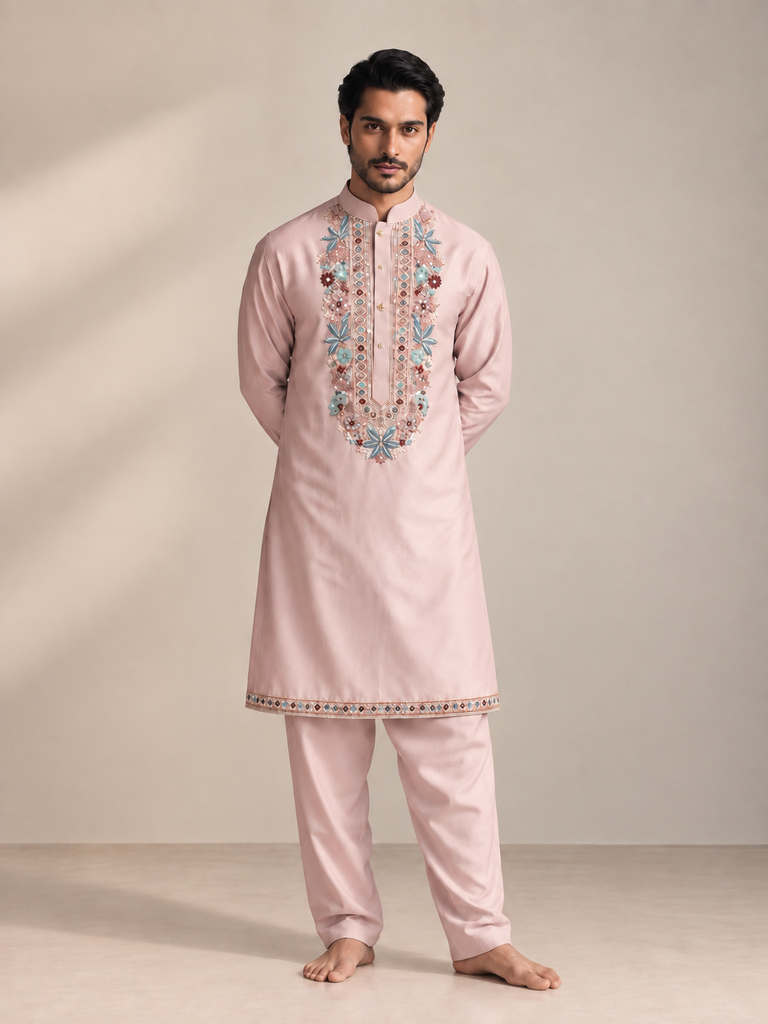 Gulmohar Blush Kurta Set