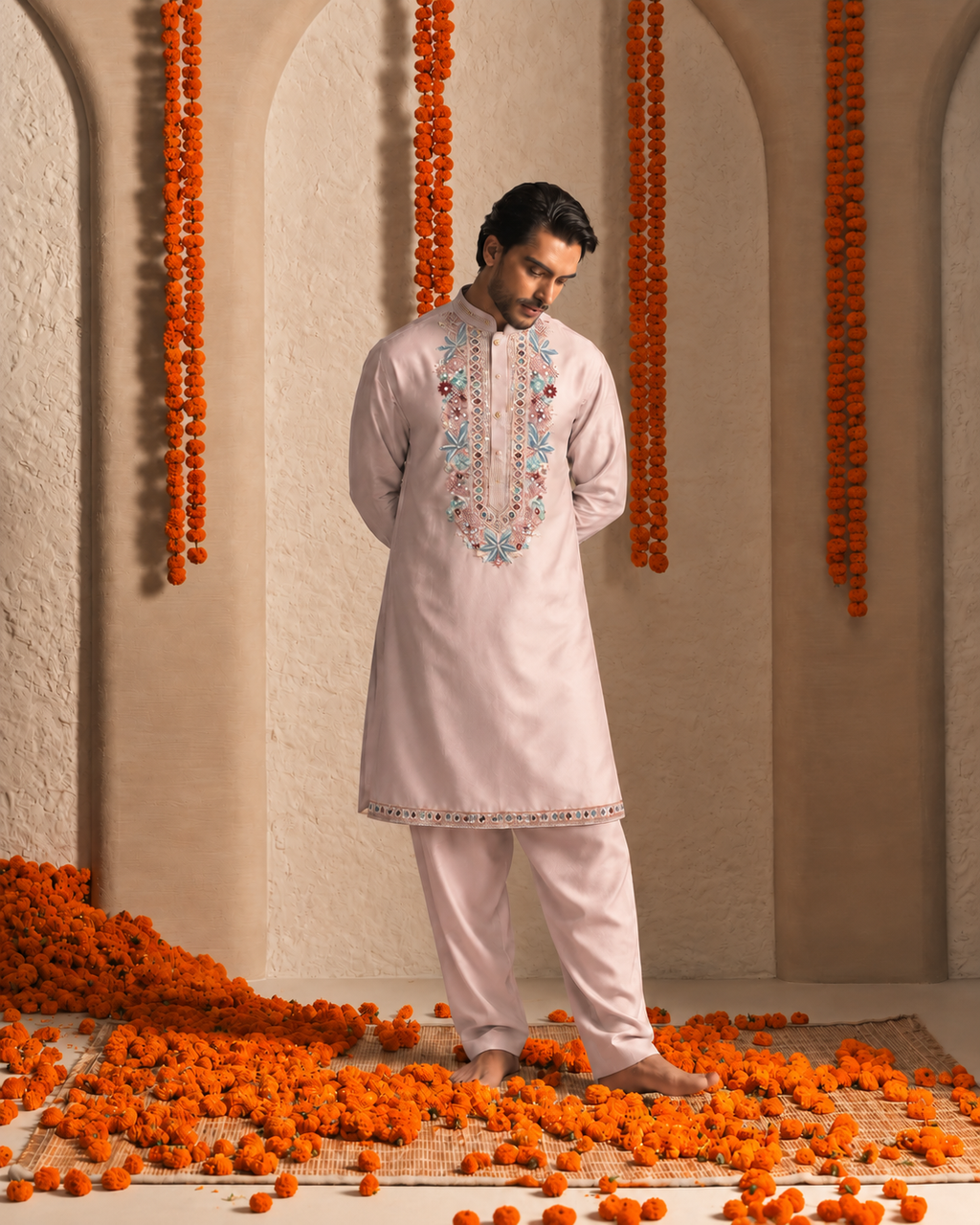 Gulmohar Blush Kurta Set