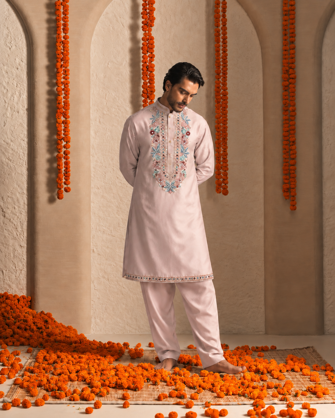 Gulmohar Blush Kurta Set