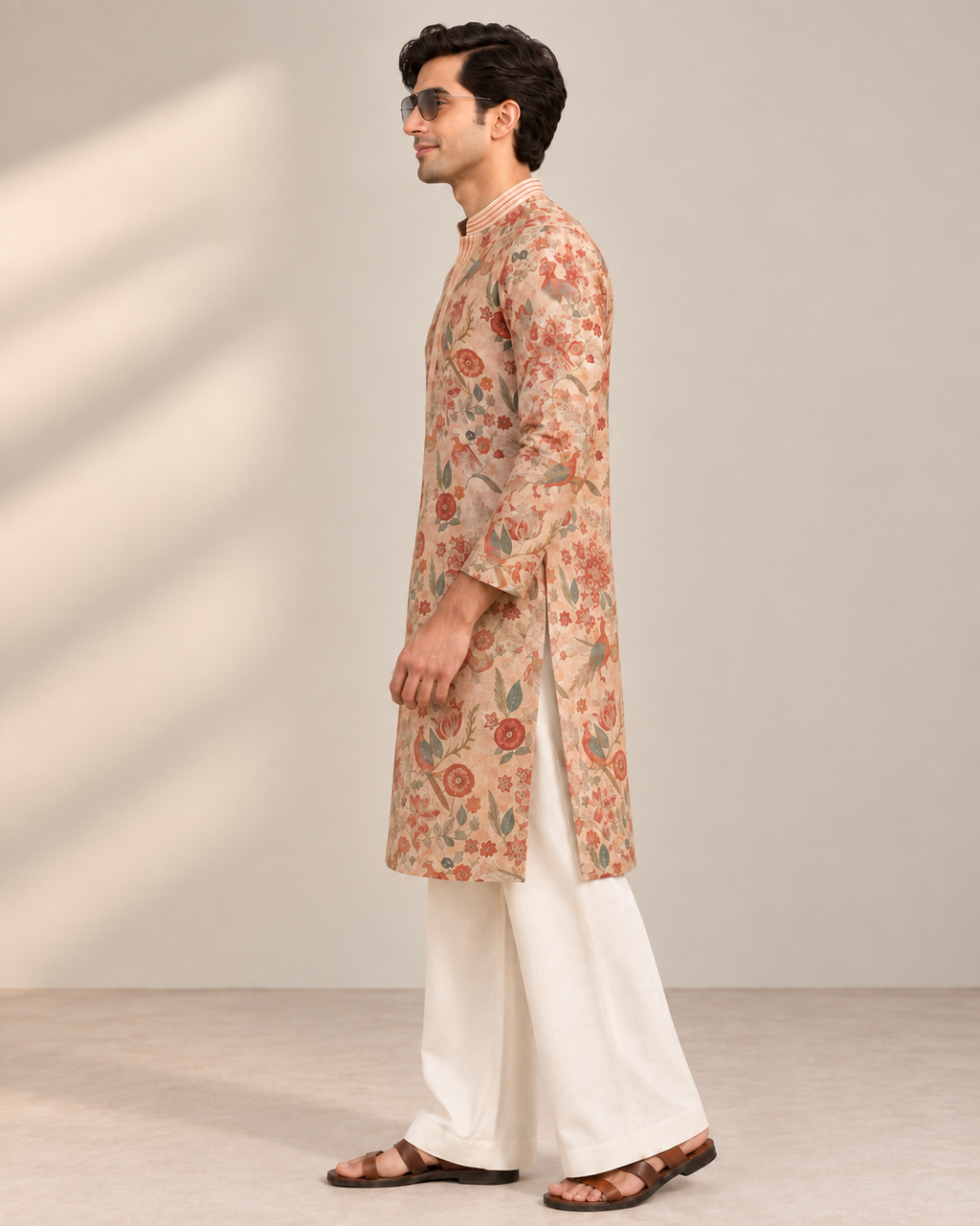 Gulnaar Ivory Printed Kurta Set